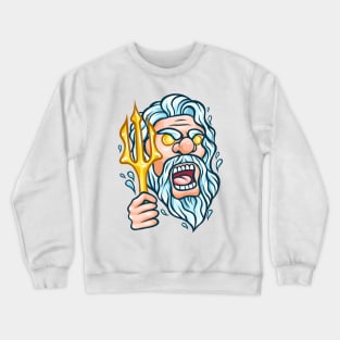 Poseidon Greek Mythology God of Sea Crewneck Sweatshirt